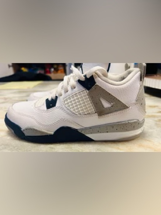 Jordan Other - Jordan Kids White, Navy and Gray Athletic Sneakers